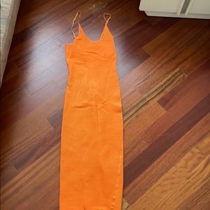 Naked Wardrobe Tangerine midi dress